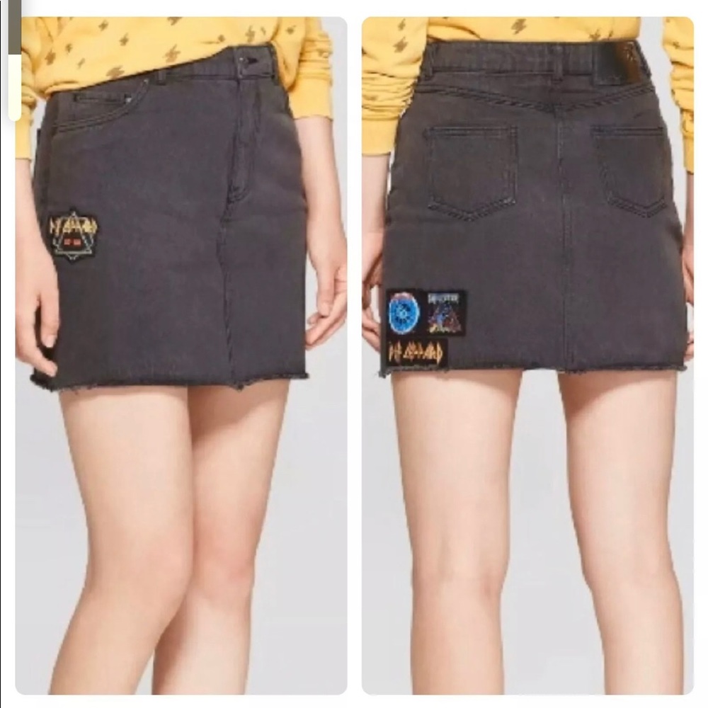 Def Leppard Denim Mini Skirt Jean